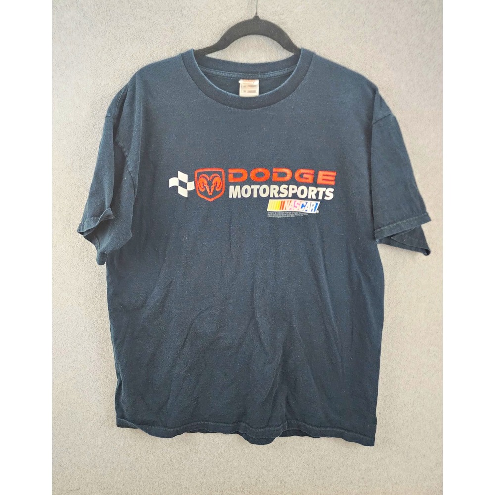 Fruit of the Loom Heavy Cotton XL Black Dodge NASCAR Graphic T-Shirt